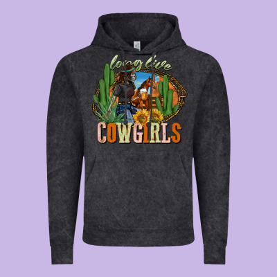 Long Live Cowgirls Vintage Hoodie Designed By Nancycooperartshop