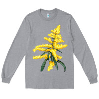 Heather Grey Botanical Goldenrod Long Sleeve Tee - LillyAllenDesigns