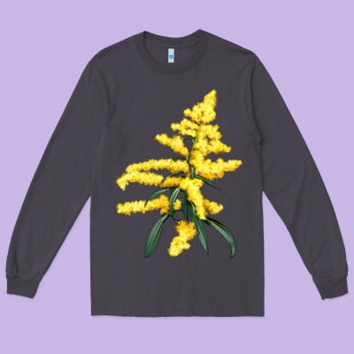 Botanical Goldenrod Long Sleeve Tee Designed By Lillyallendesigns