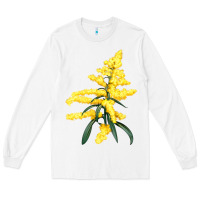 White Botanical Goldenrod Long Sleeve Tee - LillyAllenDesigns