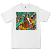White western horse with gemstone and sunflower Premium Tee - Artiststas