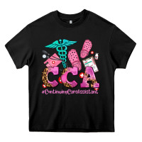 Black cca  continuing care assistant with crocs Heavy Core Tee - AdoDesignShop
