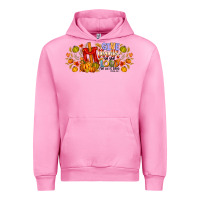Fuchsia Pink give thanks to the lord for he is good Urban Hoodie - CowhideDigitalArt