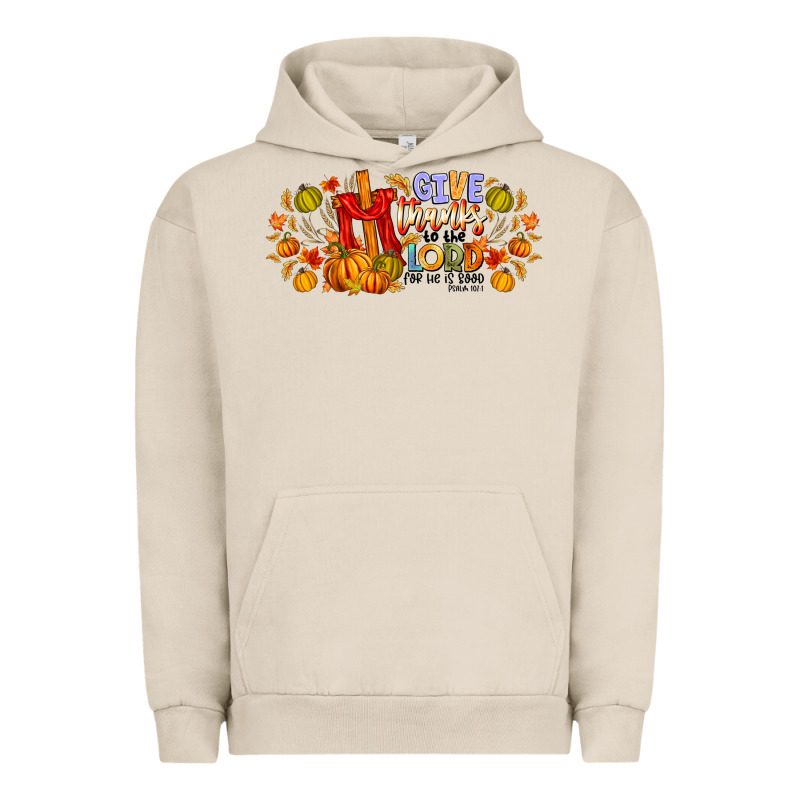 Give Thanks To The Lord For He Is Good Urban Hoodie by CowhideDigitalArt | Teevron