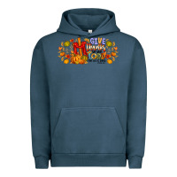 Pigment Midnight Navy give thanks to the lord for he is good Urban Hoodie - CowhideDigitalArt