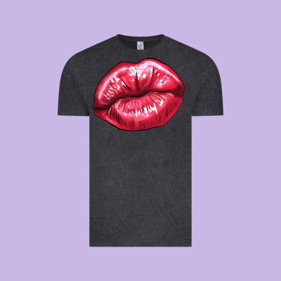 Lips Mark Vintage Tee Designed By Nancycooperartshop