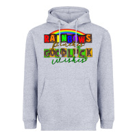 Heather Grey Rainbows pinches good luck wisher St. Patrick's Heavyweight Hoodie - CowGirlArtShop