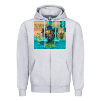 Heather Grey wıshın i was fıshın Zipper Hoodie - TumblerDesignByShophia