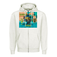 Oatmeal Heather wıshın i was fıshın Zipper Hoodie - TumblerDesignByShophia