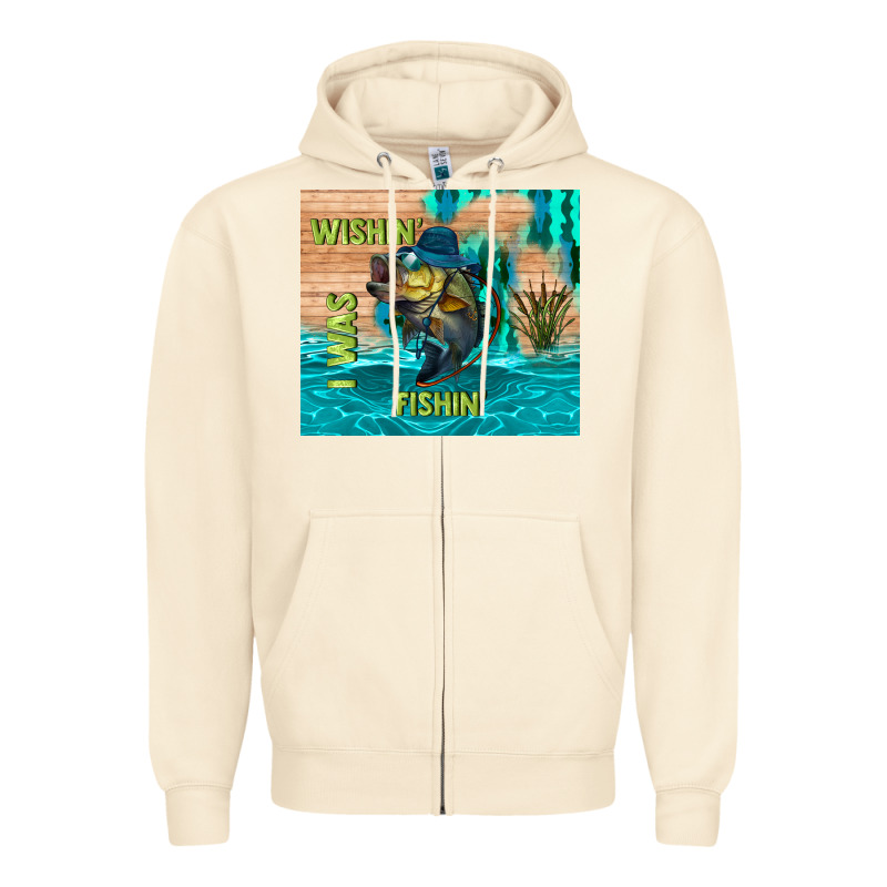Wıshın I Was Fıshın Zipper Hoodie by TumblerDesignByShophia | Teevron