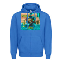 True Royal wıshın i was fıshın Zipper Hoodie - TumblerDesignByShophia