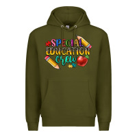 Army Green special education crew Premium Hoodie - CowGirlArtShop