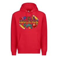 Red special education crew Premium Hoodie - CowGirlArtShop