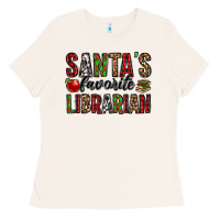 Bone santa's favorite librarian Ladies Tee - Jasminsmagicworld