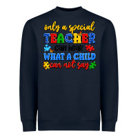 Navy only a special teacher can hear what a child can n Heavyweight Sweatshirt - Artiststas