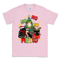 Bubblegum Pink ho ho ho meow Classic Tee - MaliasSmallBusiness