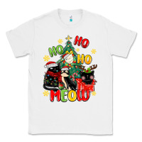 White ho ho ho meow Classic Tee - MaliasSmallBusiness