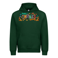Forest Green Happy thanksgiving Urban Hoodie - CowhideDigitalArt