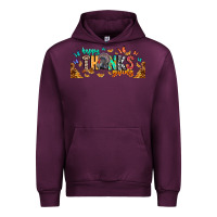Mauve Wine Happy thanksgiving Urban Hoodie - CowhideDigitalArt