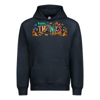 Navy Happy thanksgiving Urban Hoodie - CowhideDigitalArt