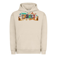 Pigment French Oak Happy thanksgiving Urban Hoodie - CowhideDigitalArt