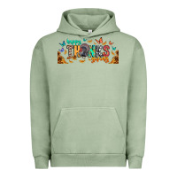 Pigment Oil Green Happy thanksgiving Urban Hoodie - CowhideDigitalArt