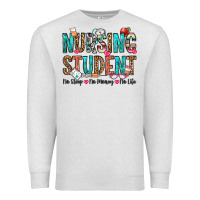 Oatmeal Heather nursing student no sleep no money no life Premium Sweatshirt - OliviaCreatesArt