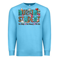 Ocean Blue nursing student no sleep no money no life Premium Sweatshirt - OliviaCreatesArt