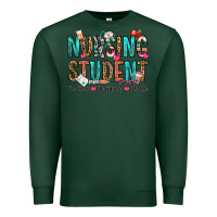 Sports Green nursing student no sleep no money no life Premium Sweatshirt - OliviaCreatesArt