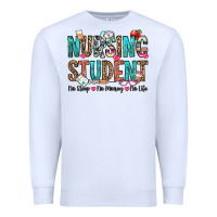 White nursing student no sleep no money no life Premium Sweatshirt - OliviaCreatesArt