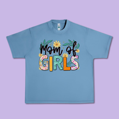 Mom Of Girls Urban Heavy Tee Designed By Jahusdesignshop