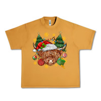 Peanut Butter Christmas highland cow Urban Heavy Tee - MaliasSmallBusiness