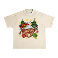 Sandshell Christmas highland cow Urban Heavy Tee - MaliasSmallBusiness