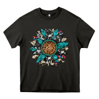 Asphalt cowhide leopard serape gemstone  sunflower Heavy Core Tee - Artiststas