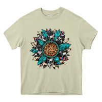 Mossy cowhide leopard serape gemstone  sunflower Heavy Core Tee - Artiststas