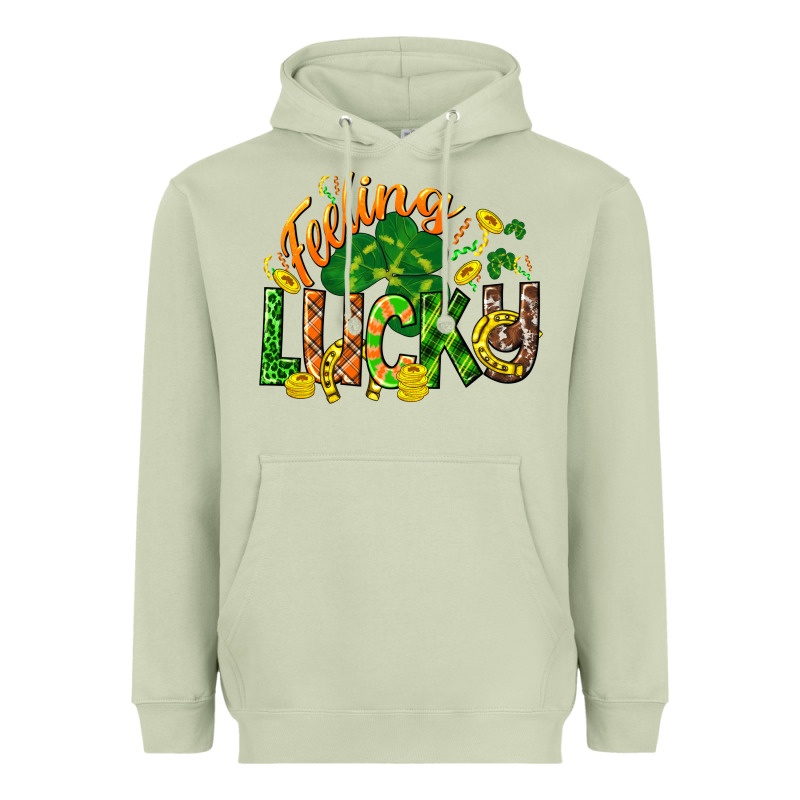 Feeling Lucky St. Patrick's Day Heavyweight Hoodie by CowGirlArtShop | Teevron