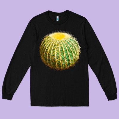 Golden Barrel Cactus Long Sleeve Tee Designed By Lillyallendesigns