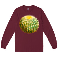 Burgundy Golden Barrel Cactus Long Sleeve Tee - LillyAllenDesigns