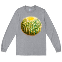 Heather Grey Golden Barrel Cactus Long Sleeve Tee - LillyAllenDesigns