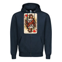 Navy Queen Of Hearts Cowgirl Zipper Hoodie - HowdyJamesFarm