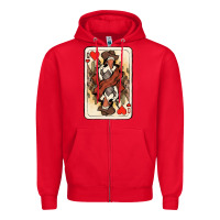 Red Queen Of Hearts Cowgirl Zipper Hoodie - HowdyJamesFarm