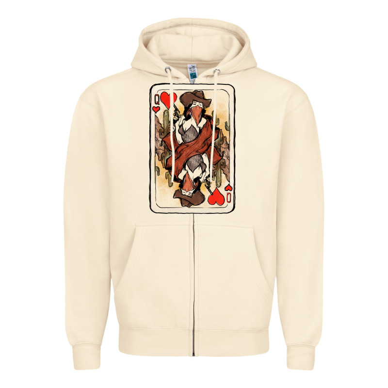 Queen Of Hearts Cowgirl Zipper Hoodie by HowdyJamesFarm | Teevron