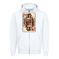 White Queen Of Hearts Cowgirl Zipper Hoodie - HowdyJamesFarm