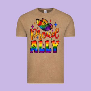 Proud Ally Vintage Tee Designed By Jahusdesignshop