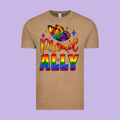 Proud Ally Vintage Tee Designed By Jahusdesignshop