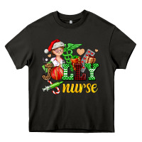 Asphalt jolly nurse with Christmas element Heavy Core Tee - AdoDesignShop