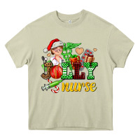 Mossy jolly nurse with Christmas element Heavy Core Tee - AdoDesignShop