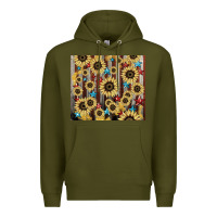 Army Green America flag sunflower star tumbler Premium Hoodie - HowdyJamesFarm