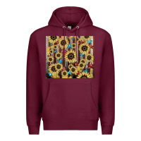 Burgundy America flag sunflower star tumbler Premium Hoodie - HowdyJamesFarm