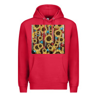 Cardinal America flag sunflower star tumbler Premium Hoodie - HowdyJamesFarm